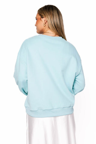 Queen of Sparkles Mint Blue Oyster Platter Sweatshirt - Boutique Bella BellaSweatshirt
