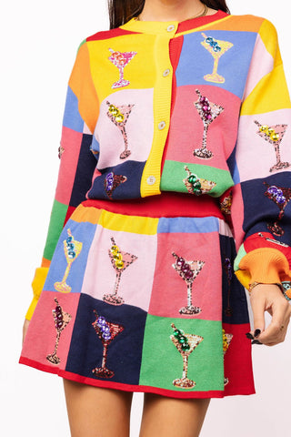 Queen of Sparkles Multi Checkered Cosmo Skirt - Boutique Bella BellaSkirt