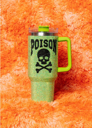 Queen of Sparkles - Neon Green Poison Tumbler - Boutique Bella Bella