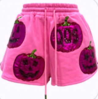 Queen of Sparkles - Pink QOS O'Lantern Shorts - Boutique Bella BellaQueen of Sparkles