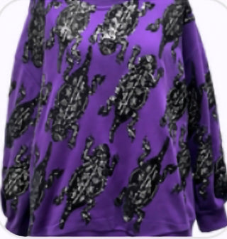 Queen of Sparkles - Purple Crawling Horned Frogs Sweatshirt - Boutique Bella BellaQueen of Sparkles