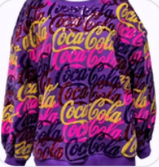 Queen of Sparkles - Purple, Yellow & Pink Coca - Cola All Over Sweatshirt - Boutique Bella BellaQueen of Sparkles