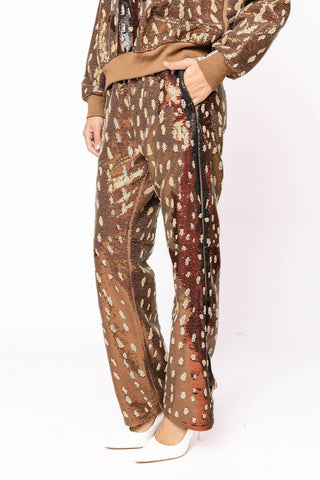 Queen of Sparkles • QOS • Brown Deer Print Pant - Boutique Bella BellaSequin pants