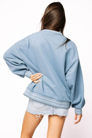 Queen of Sparkles QOS Dusty Blue King Charles Spaniel Sweatshirt - Boutique Bella BellaQueen of Sparkles