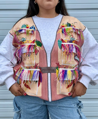 Queen of Sparkles • QOS • Grey Fishing Lure Vest Sweatshirt - Boutique Bella BellaFishing