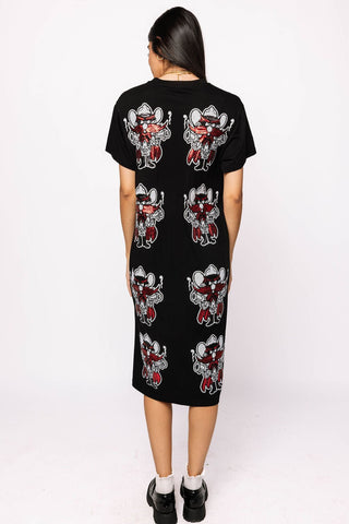 Queen of Sparkles • QOS • Licensed Texas Tech Mascot Midi Tee Dress - Boutique Bella BellaGameday