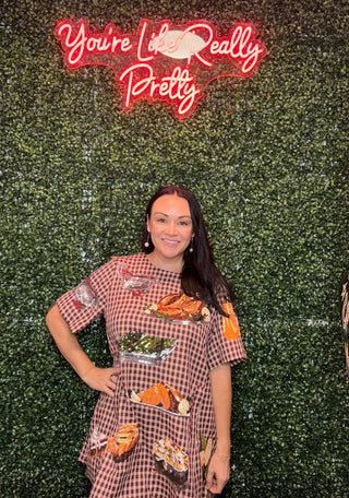 Queen of Sparkles QOS Maroon Queen of Turkey Short Sleeve Dress - Boutique Bella BellaDress