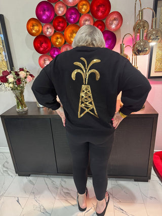 Queen of Sparkles • QOS • + MRS. WOODY’S OIL FIELD • BLACK GOLD SWEATSHIRT - Boutique Bella BellaSweatshirt