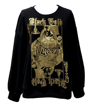 Queen of Sparkles • QOS • + MRS. WOODY’S OIL FIELD • BLACK GOLD SWEATSHIRT - Boutique Bella BellaSweatshirt
