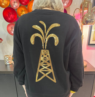 Queen of Sparkles • QOS • + MRS. WOODY’S OIL FIELD • BLACK GOLD SWEATSHIRT - Boutique Bella BellaSweatshirt