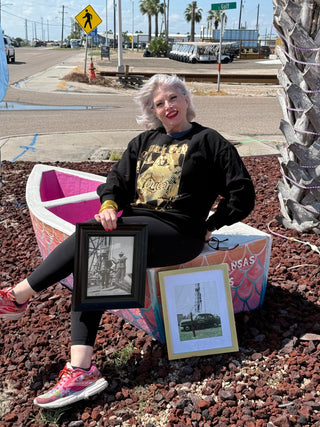 Queen of Sparkles • QOS • + MRS. WOODY’S OIL FIELD • BLACK GOLD SWEATSHIRT - Boutique Bella BellaSweatshirt