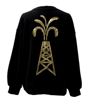 Queen of Sparkles • QOS • + MRS. WOODY’S OIL FIELD • BLACK GOLD SWEATSHIRT - Boutique Bella BellaSweatshirt