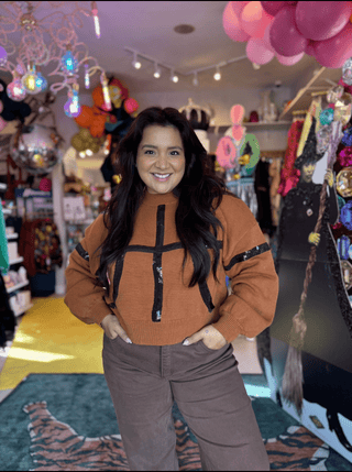 Queen of Sparkles QOS Orange & Black Basketball Sweater - Boutique Bella BellaQueen of Sparkles