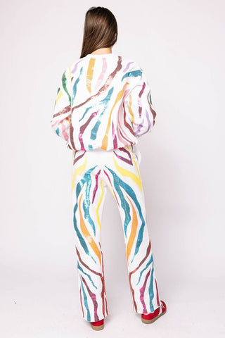 Queen of Sparkles • QOS • White & Rainbow Tiger Stripe Sweatshirt - Boutique Bella BellaSet