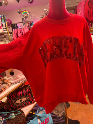 Queen of Sparkles - Red Tonal 'Rebels' Sweatshirt - Boutique Bella BellaQueen of Sparkles