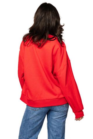 Queen of Sparkles Red Wine Is My Valetine Sweatshirt - Boutique Bella BellaSweatshirt