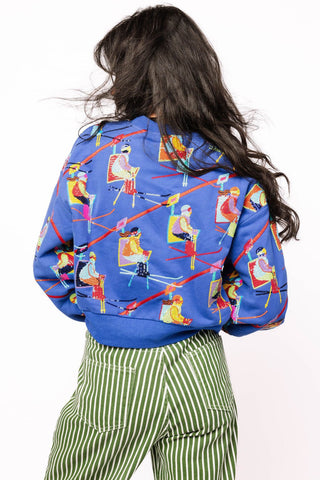Queen of Sparkles Royal Blue Ski Lift Sweatshirt - Boutique Bella BellaSweatshirt