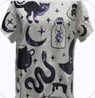 Queen of Sparkles - White & Purple Halloween Icon Tee - Boutique Bella BellaQueen of Sparkles