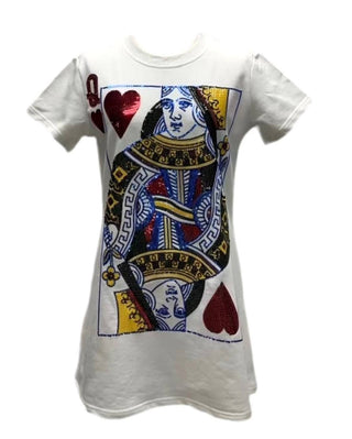 Queen of Sparkles - White Queen of Hearts Tee Dress - Boutique Bella BellaQueen of Sparkles