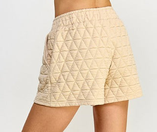 Quilted Cream Shorts - Boutique Bella BellaShorts