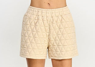 Quilted Cream Shorts - Boutique Bella BellaShorts