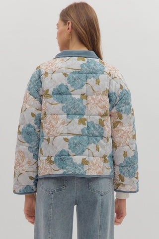 Quilted in Floral Jacket - Boutique Bella BellaJacket