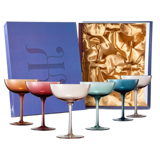 Cocktail Champagne Coupe Glasses Coupe Cocktail Glasses 7 Oz Set Of 6 Pastel Colored Crystal Cocktai