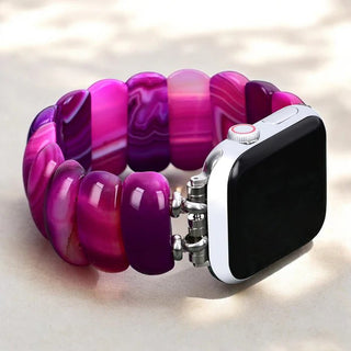 Radiant Orchid Agate Stretch Apple Watch Strap - Boutique Bella BellaApple Watch Band