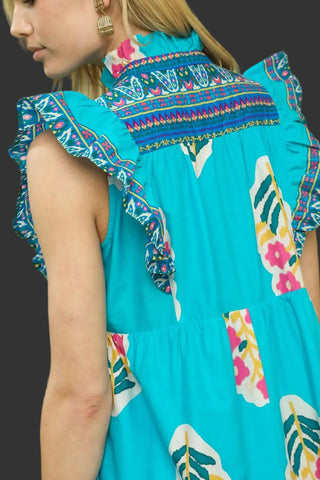 Radiant Reef Midi Dress - Boutique Bella BellaDress