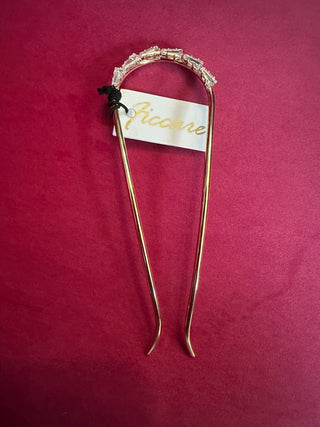 Rae Round UTURN Chignon in Gold - Boutique Bella Bellahair pin