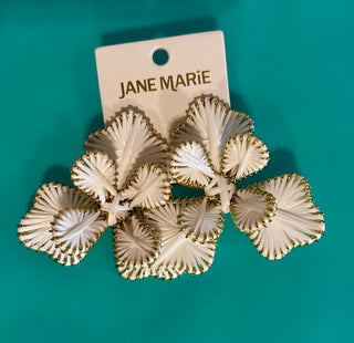 Raffia Flower Earrings - Boutique Bella BellaEarrings