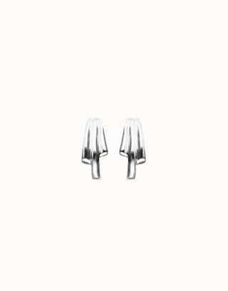 Raices Silver - Stud earrings with elongated organic shapes - Boutique Bella BellaUno de 50 - Earrings