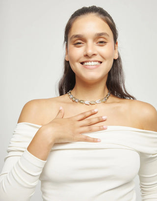 RAICES Square Links Chain Necklace - Boutique Bella BellaNecklace