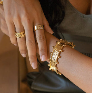 Raina Studded Cuff - Boutique Bella BellaBracelet