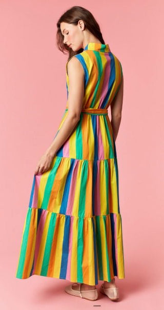 Rainbow Breeze Tiered Maxi Dress - Boutique Bella BellaDress