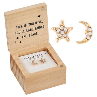 Reach For The Moon Treasure Box Earrings - Boutique Bella Bella