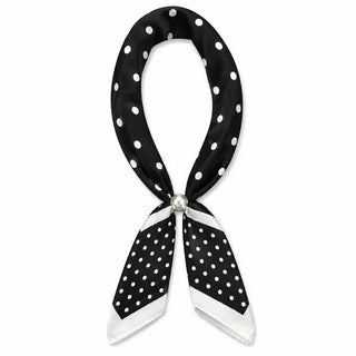 Ready To Wear Magnetic Scarf - Black Polka Dot - Boutique Bella BellaScarf