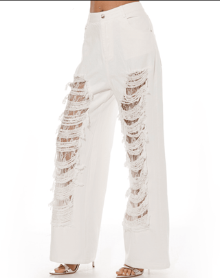 Rebel & Lace White Jeans - Boutique Bella BellaJeans