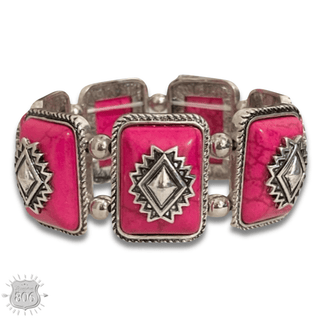 Rectangle aztec stone bracelet - LC - Boutique Bella BellaBracelets