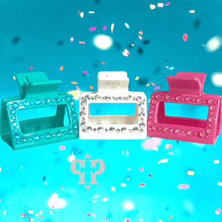 Rectangle rhinestone hair clip - Boutique Bella BellaHair Claws