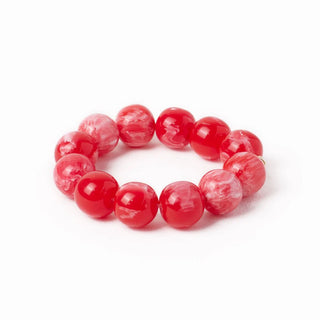 Red Cece Large Resin Bead Bracelet - Ink + Alloy - Boutique Bella BellaBracelet