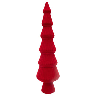 Red Flocked Christmas Tree - Large - Boutique Bella BellaChristmas Decor