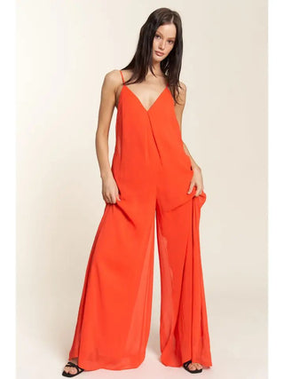 Red Hot Flow Jumpsuit - Boutique Bella BellaJumpsuit