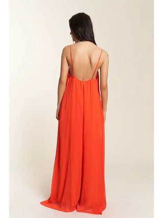 Red Hot Flow Jumpsuit - Boutique Bella BellaJumpsuit