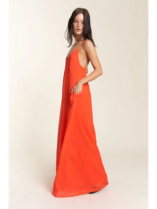 Red Hot Flow Jumpsuit - Boutique Bella BellaJumpsuit