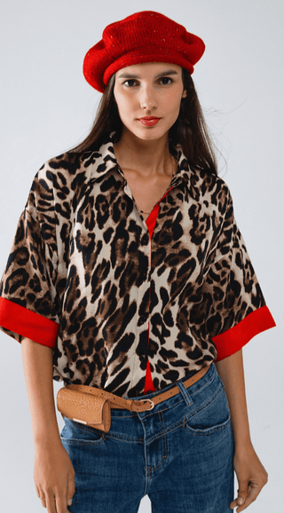 Red Hot Roar Shirt - Boutique Bella BellaButton - Up