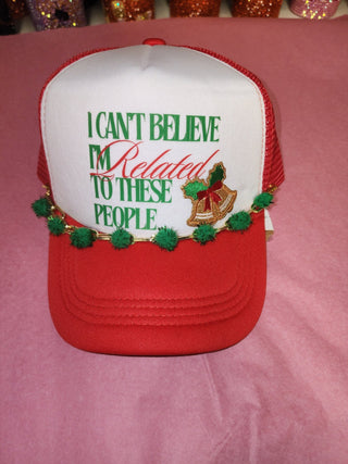 Red I Can't Believe Trucker Hat - Boutique Bella Bellatrucker hat