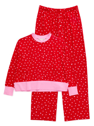 Red Mini Hearts Pajamas - Boutique Bella Bellapajama set