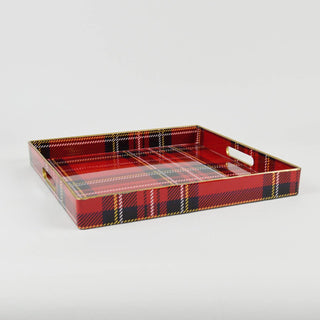 Red Plaid 13"x13" Square Tray - Boutique Bella BellaTray