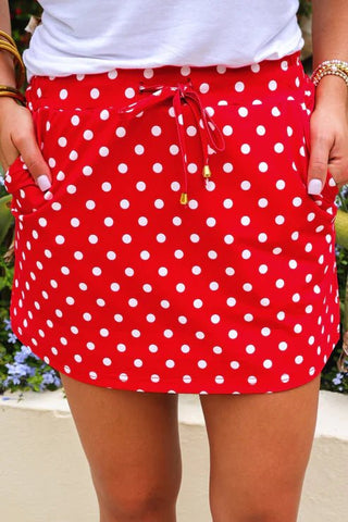 Red Polka Dot Skort - Boutique Bella BellaSkort